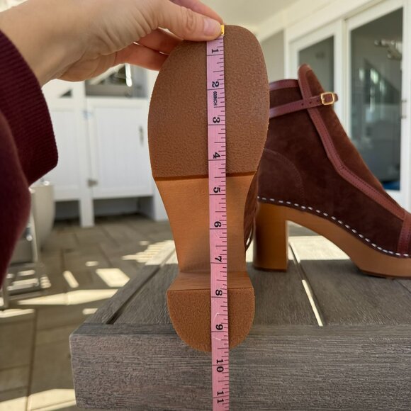 New Swedish Hasbeens Sophisticated Jodhpur Suede Clog Boots Brown EUR 39 - Picture 10 of 14